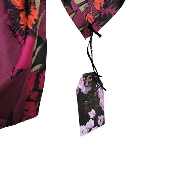 Midnight Bakery Floral Satin PJ Set Women Size Large - Picture 10 of 12